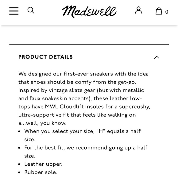 NWOT Madewell unisex sidewalk low top leather sneakers | size 10W 8.5M - Picture 9 of 10